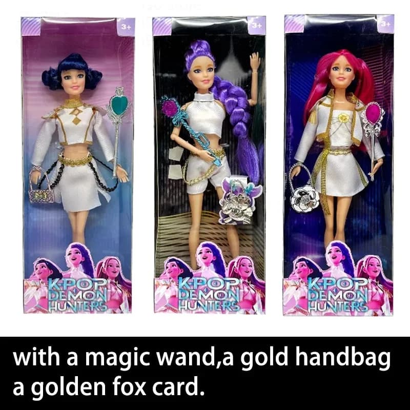 Hot Sell With Delicate Texture Anime 30CM KPop Demon Hunters Doll Vinyl Toy Rumi Mira Zoey Birthday Surprise Gift For Girls*****