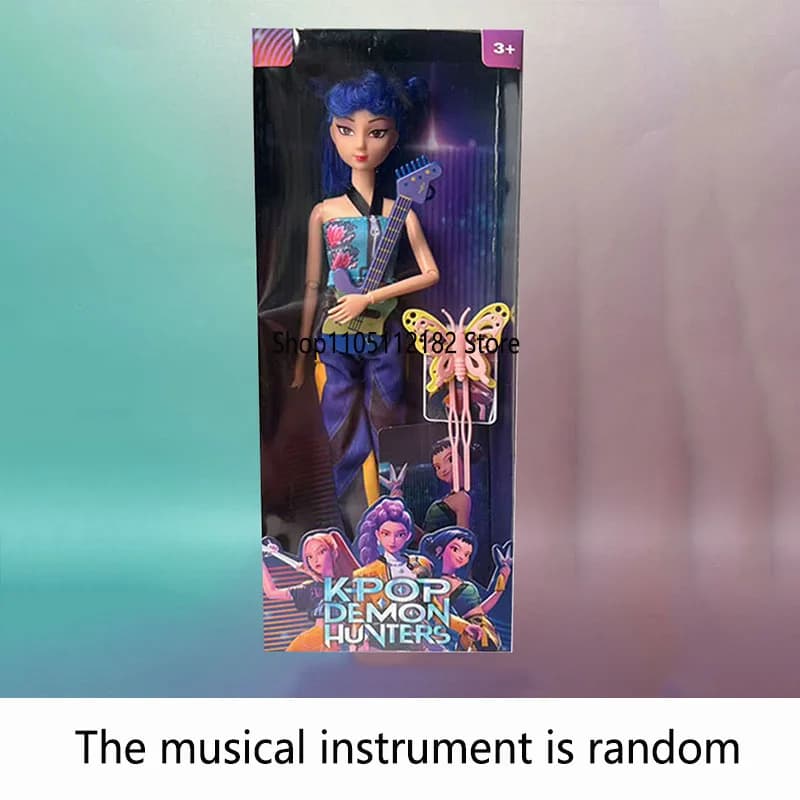 New Anime K-pop Demon Hunter Witch Hunter Group High Appearance Rubber Doll Music Girl's Heart Decoration Doll Holiday Gift