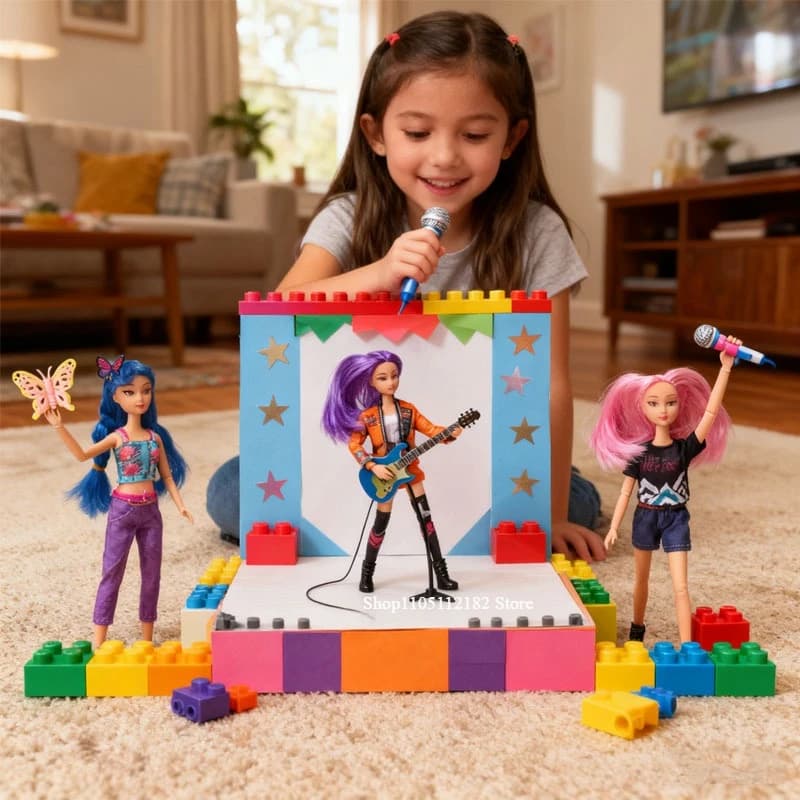 New Anime K-pop Demon Hunter Witch Hunter Group High Appearance Rubber Doll Music Girl's Heart Decoration Doll Holiday Gift