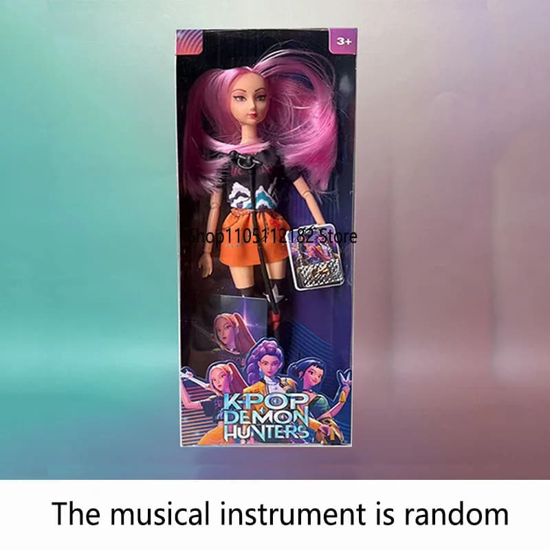 New Anime K-pop Demon Hunter Witch Hunter Group High Appearance Rubber Doll Music Girl's Heart Decoration Doll Holiday Gift