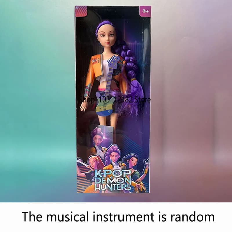 New Anime K-pop Demon Hunter Witch Hunter Group High Appearance Rubber Doll Music Girl's Heart Decoration Doll Holiday Gift