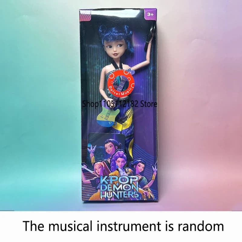 New Anime K-pop Demon Hunter Witch Hunter Group High Appearance Rubber Doll Music Girl's Heart Decoration Doll Holiday Gift