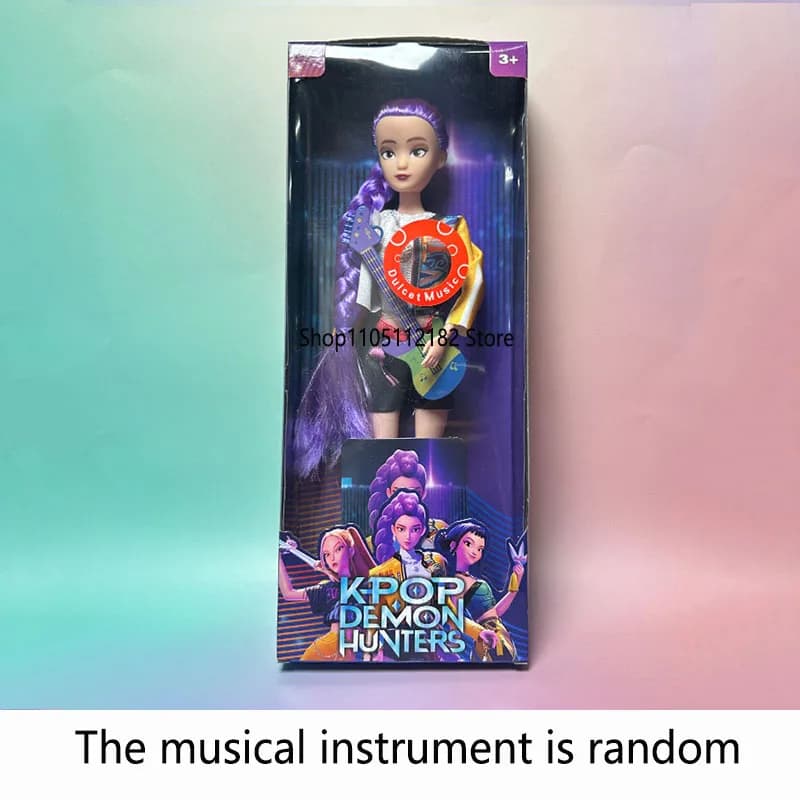 New Anime K-pop Demon Hunter Witch Hunter Group High Appearance Rubber Doll Music Girl's Heart Decoration Doll Holiday Gift